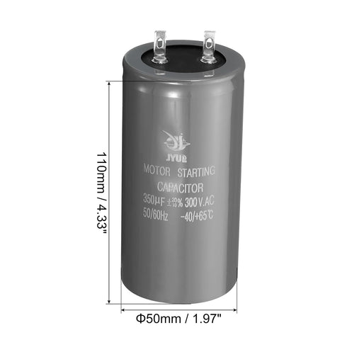 PATIKIL 350uf 300V Motor Start Capacitor, 50/60Hz CD60 for Air Conditioners, Electric Motor Starting