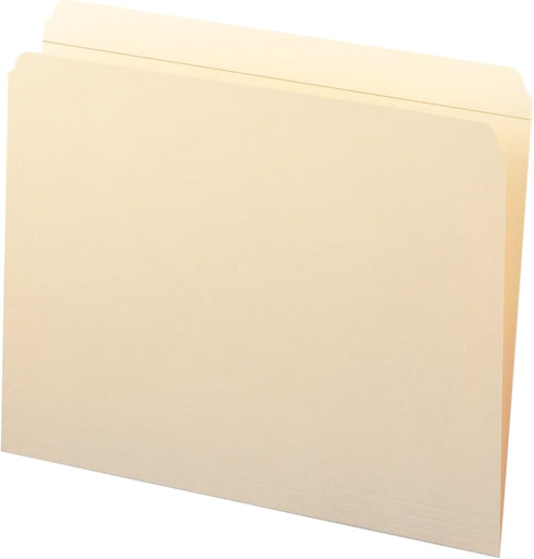 Smead File Folder, Manila, Reinforced Straight-Cut Tab, Letter Size, 100 per Box (10310)