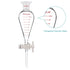 stonylab Graduated Separatory Funnel, 60 ml Heavy Wall Pear-Shaped Borosilicate Glass with PTFE Stopcock