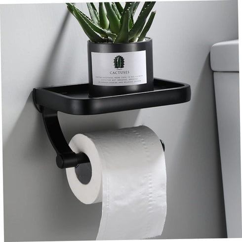 2pcs balacoo Toilet Paper Stand Roll Paper Holder Floating Shelves Bathroom Caddy Sturdy Material Holder Simple Design