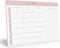 Sweetzer & Orange Weekly Meal Planner Notepad - Pink 10x7” with Tear Off Grocery List for Family Dinner Planning