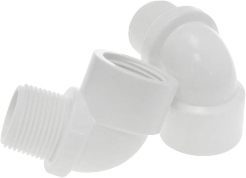 White 3/4 inch 90 Degree Elbow PVC Male to Female Thread Adapter Pipe Pressure Fittings (4pcs)