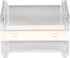 Transparent Adhesive Tape Dispenser, Desktop Washi Tape Holder with Cutter for Office (Tapes Not Included, White)