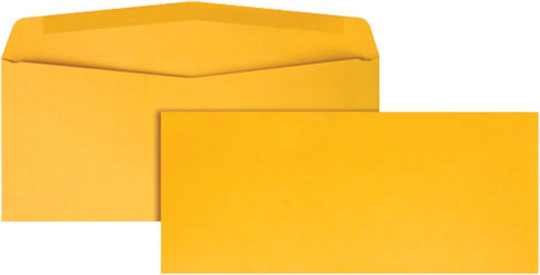 Quality Park #10 Envelopes - Durable 28 lb Kraft Paper, 4-1/8 x 9-1/2 Inches, Gummed, 500 per Box