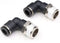 CEKER 3/8 in to 1/2 NPT Elbow Push Connect Fittings - 90 Degree Airline Fittings, 2 Packs