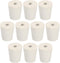 MECCANIXITY Rubber Tapered Plug, 17mm to 23mm with 8mm Hole Test Tubes Bungs Stopper White for Lab Home, 10 Pieces