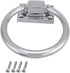 Gsycle (111x56x38mm) Stainless Steel Drop Pull Handle, Shiny Silver Chair Back Ring Pull with Screws for Cabinet, Door