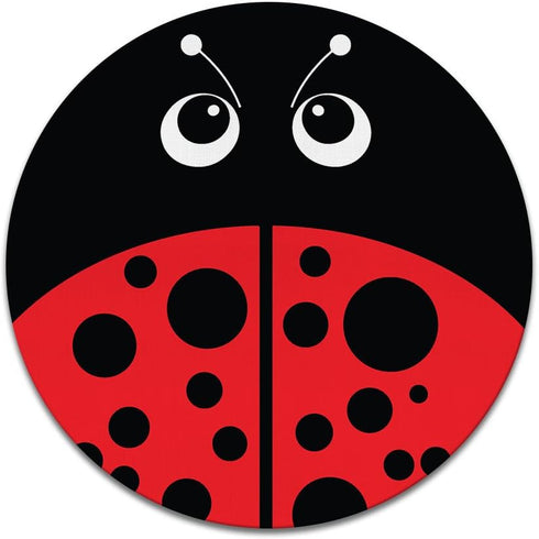 Non-Slip Round Mousepad, FINCIBO Red Ladybug Mouse Pad for Home, Office and Gaming