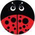 Non-Slip Round Mousepad, FINCIBO Red Ladybug Mouse Pad for Home, Office and Gaming
