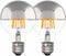 Half Chrome Light Bulb Dimmable, 6W (Equivalent 60 Watt) Decorative LED Bulb, G80/G25 Globe Shape, Pack of 2