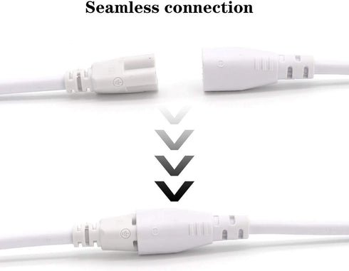 T5 T8 LED Tube Connector Cable Wire, 8 Inch Double Male to Male End Extension Cord, 3-Pack