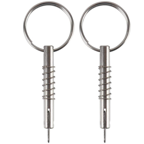 2 Pcs Quick Release Pin with Drop Cam & Spring - Diameter 1/4"(6.3mm), Usable Length 1.3"(33mm), Full 316 Stainless