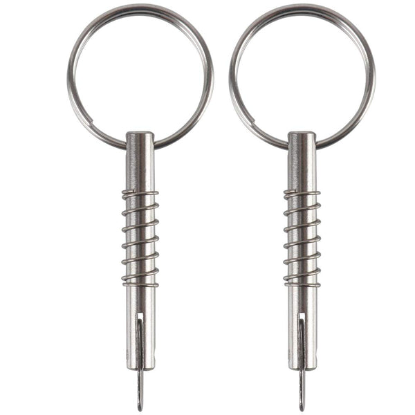 2 Pcs Quick Release Pin with Drop Cam & Spring - Diameter 1/4"(6.3mm), Usable Length 1.3"(33mm), Full 316 Stainless