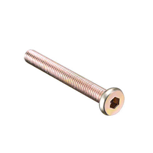 uxcell M6x50mm Furniture Bolt - Hex Socket Drive Round Head Screw, Zinc Plated, 10pcs