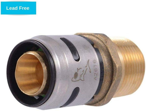 SharkBite 1/2 Inch EvoPEX Male Adapter, Pack of 2, Push to Connect Plumbing Fitting, PEX, Model K120Z2
