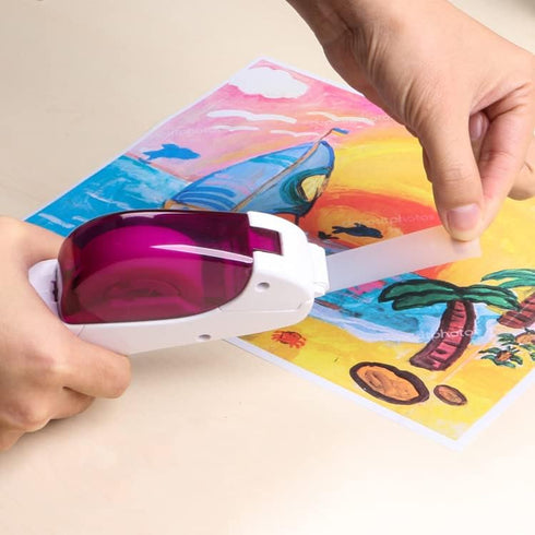 Handheld Packaging Tape Dispenser Gun with Auto Cutter, One-Handed, Safe & Convenient, Compatible with 1/2'' to 3/4''