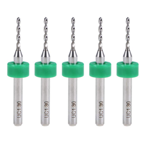 uxcell PCB Drill Bits, 1.3mm Tungsten Carbide Rotary Tool, Jewelry CNC Engraving Print Circuit Board Micro Drill Bits