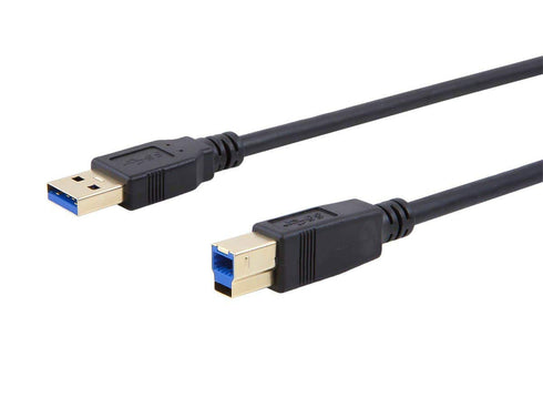 3.0 6 Monoprice USB Type-A to Type-B Cable - Male to Male, Feet, Black - Select Series