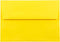 JAM PAPER A8 Colored Invitation Envelopes - 50/Pack - 5 1/2 x 8 1/8 - Yellow Recycled