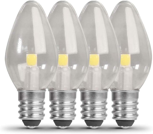 Feit Electric BP7C7/827/LED/4 0.6W 7W Equivalent 30 Lumen Candelabra Base Four LED