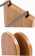 Elegant Bamboo Bookends for Desk - Nature-Inspired Book Organizers
