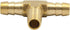 Legines 1/8" Brass Barbed T Fitting, 1/8 x 1/8 x 1/8 inch Hose Barb Tee, 2 pcs