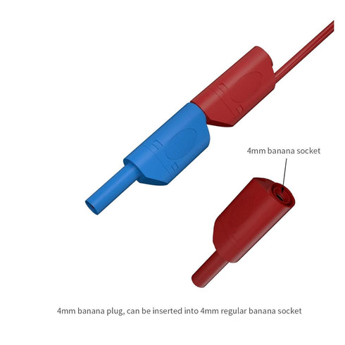Qingdinu 100CM 6 4MM Pcs Banana Plug Multi-Meter Test Leads Cable Line Wire Electrical Tools Customized