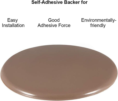 uxcell 80mm Wall Protectors - Self Adhesive Door Handle Bumper Guard Stopper Silicone, Brown, 2pcs