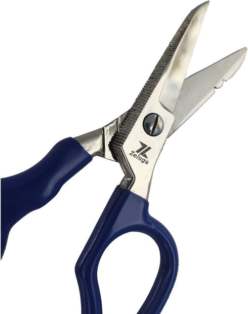 12-229 5in. Heavy Duty Stainless Steel Electrician's Scissor with Ergonomic Handle