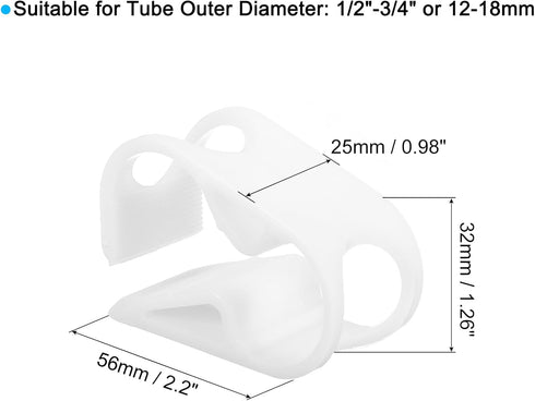 uxcell Plastic Tubing Clamps, 20pcs 1/2"-3/4" Tube OD Adjustable Tube Clamp Laboratory Pinch Valve Flow Control Hose Clamp