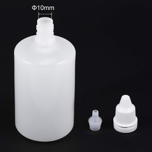 uxcell Plastic Dropper Bottle, 100ml/3.4oz, Small Mouth Empty Squeezable Liquid Dropper Bottle (3pcs)