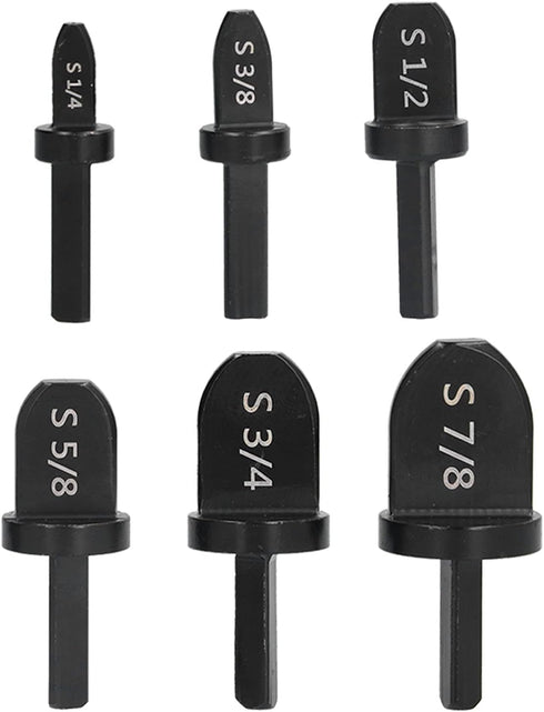 6PCs Swaging Tool Drill Bit Set for Copper Aluminum Pipes, HVAC Tools for Air Conditioner Maintenance