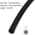 1m(3.3ft) 3mm(1/8") ID x 4.8mm(3/16") OD Silicone Tubing Black Industrial Plastic Tubing Pure Silicone Hoses for Pump Siphoning Draining Irrigation Brewing