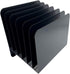 Huron Desktop File Organizer, Slant 6 Slot, Black Commercial Grade Steel for Office Storage