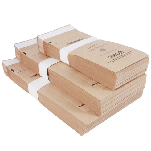 100 Self-Sealing Cleaning Pouches, Dry Heat Autoclave Kraft Paper Bags for Dentist Tools and Nail Art Supplies