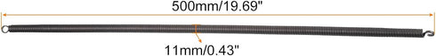 MECCANIXITY Spring Tube Bender OD 11mm/0.43" Steel Spring Pipe Bending Tubes 500mm/19.69" Long for 3/8" PVC Pipe(ID 12mm) in Home Renovations,Electrician Wiring Bending Pipe(insert-pipe use)