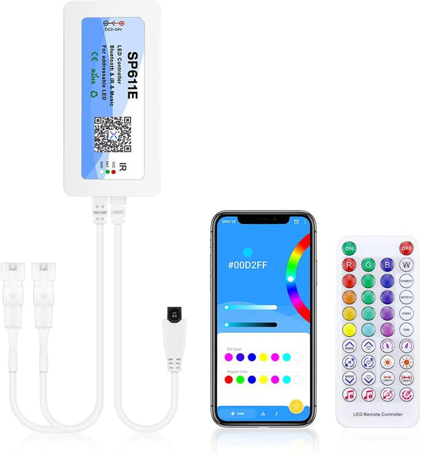 ALITOVE WS2812B WS2811 Bluetooth APP Controller Music Sync Addressable RGB IC LED