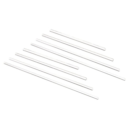 MECCANIXITY 3.3 Borosilicate Glass Stir Rod Mixing Tools, 5.91" to 11.81" Length, Round Ends, 8in2 Sets
