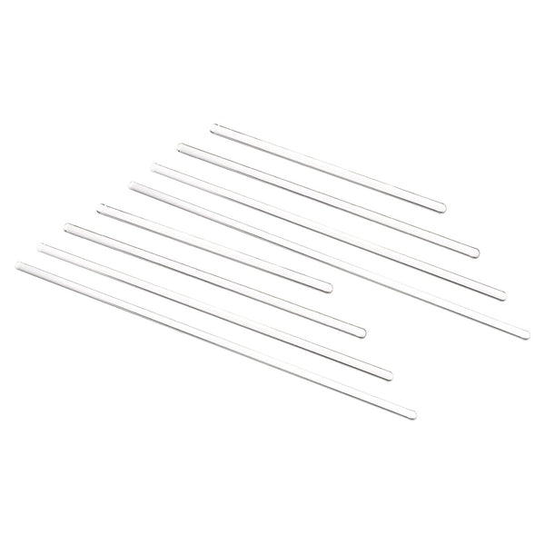 MECCANIXITY 3.3 Borosilicate Glass Stir Rod Mixing Tools, 5.91" to 11.81" Length, Round Ends, 8in2 Sets