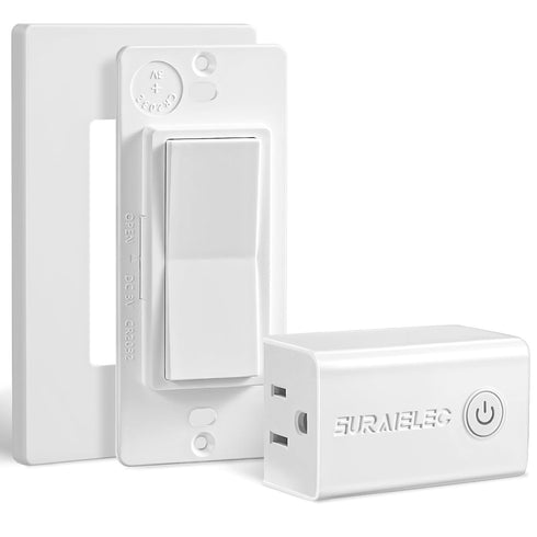 SURAIELEC Wireless Light Switch, Remote Control Outlet, Decorator Rocker Wall Switch, 15