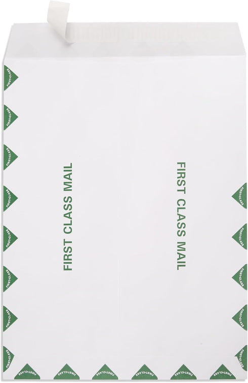 Blue Summit First-Class Envelope, 9 x 12 Peel & Seal Envelopes, 100 Envelopes - White Wove