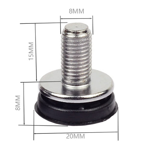Hex Head Crank Arm Bolts 8mm x 15mm, Pack of 6