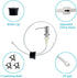 Soap Dispenser for Kitchen Sink - Brushed Nickel Countertop Pump with 47" Silicone Extension Tube for Easy Refills