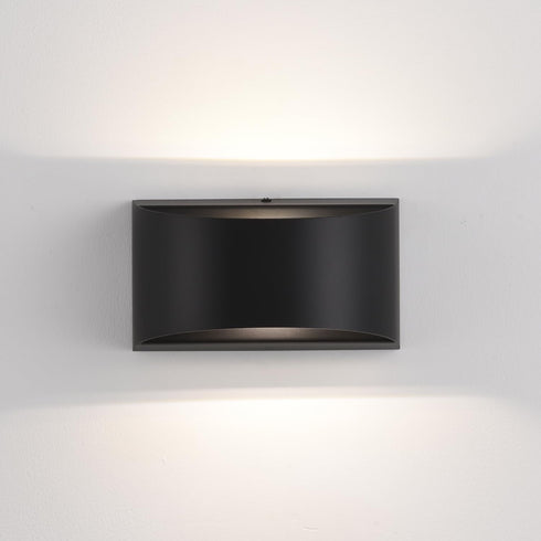 SHIWEIDA Black Modern LED Wall Sconces Set of Two Hardwired Wall Sconces Indoor