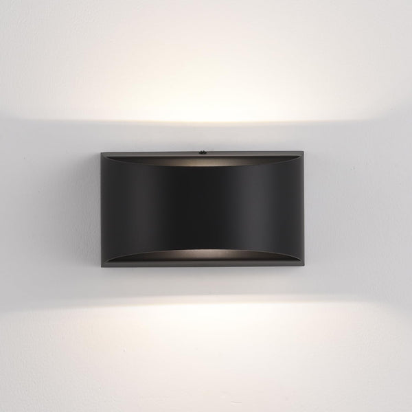 SHIWEIDA Black Modern LED Wall Sconces Set of Two Hardwired Wall Sconces Indoor