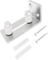 JUBEST Barn Door Floor Guide - Satin Nickel Adjustable Roller for Doors Up to 2 1/8 inches, Flush Bottom Design