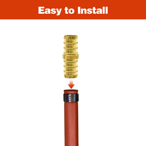 25 Pack PEX Fittings, 1/2" PEX Fittings, Brass PEX Straight Coupling Fittings for PEX Tubing Pipe