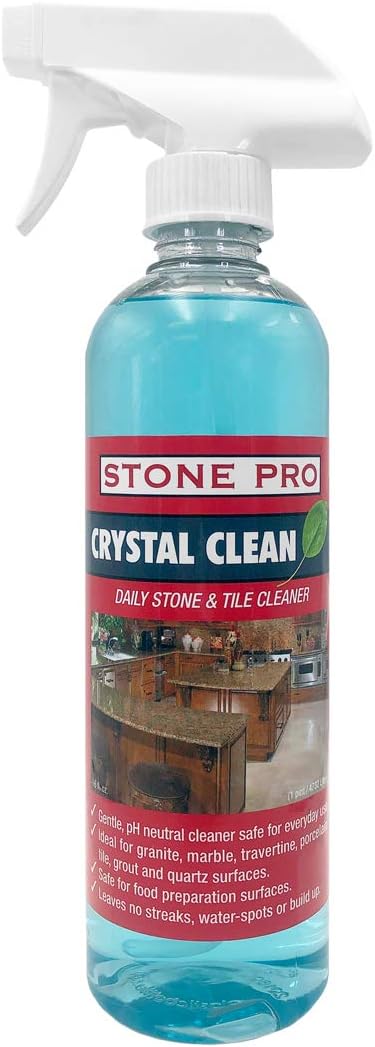 Stone Pro Crystal Clean - Granite and Marble Daily Cleaner, Cleans and