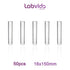 50pcs of Vol.16ml Borosilicate Glass Test Tubes, 16x150mm with Round Bottom, LVH1001