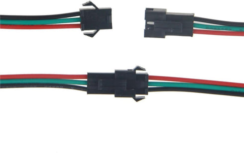 ALITOVE 20 Sets 3 Pin JST SM Male Female Plug LED Connector Cable 15cm 20AWG Wire for WS2812B WS2812 WS2811 LED Strip